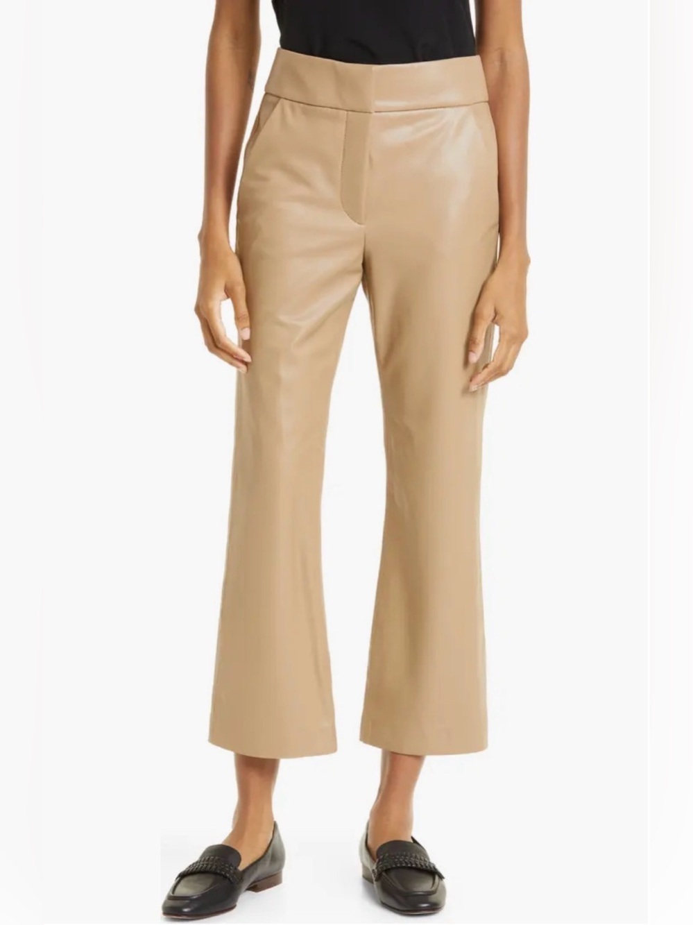 Veronica Beard Cormac Crop Faux Leather Pants